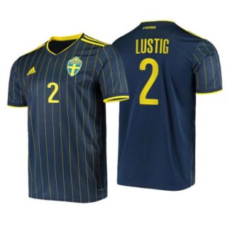 Men's Mikael Lustig Sweden National Night Indigo Away Jersey