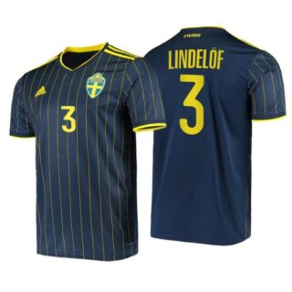 Men's Victor Lindelof Sweden National Night Indigo Away Jersey