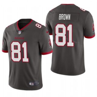 Men's Antonio Brown Tampa Bay Buccaneers Vapor Limited Jersey Stitched Pewter