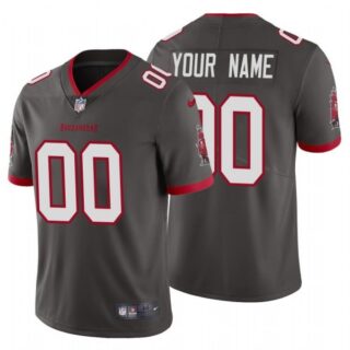 Youth Custom Tampa Bay Buccaneers Vapor Limited Jersey Stitched Pewter