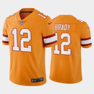 Men's Tom Brady Tampa Bay Buccaneers Orange Creamsicle Throwback Stitched Jersey