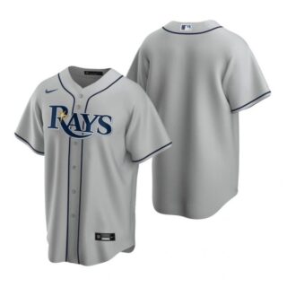 Men's Blank Tampa Bay Rays Cool Base Jersey Light Blue Gray