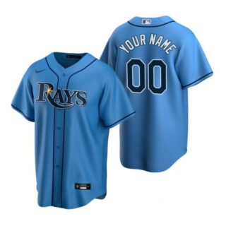 Men's Custom Tampa Bay Rays Cool Base Jersey Gray Gray,Light Blue