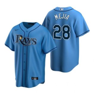 Men's Francisco Mejia Tampa Bay Rays Cool Base Jersey White Gray,Light Blue
