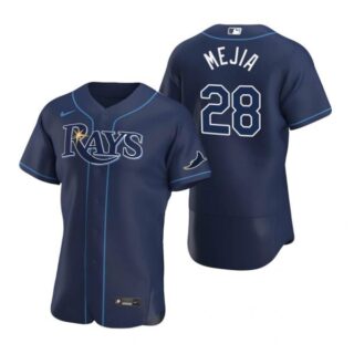 Men's Francisco Mejia Tampa Bay Rays Flex Base Jersey White Navy