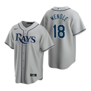 Men's Joey Wendle Tampa Bay Rays Cool Base Jersey Gray Gray