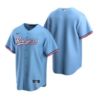 Men's Blank Texas Rangers Cool Base Jersey Light Blue Light Blue
