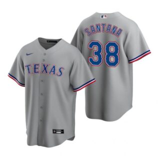 Men's Danny Santana Texas Rangers Cool Base Jersey Gray Gray