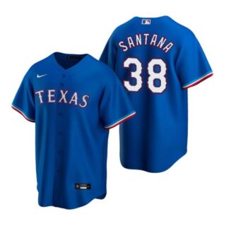 Men's Danny Santana Texas Rangers Cool Base Jersey Gray Royal