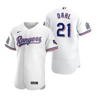 Men's David Dahl Texas Rangers Flex Base Jersey Scarlet White