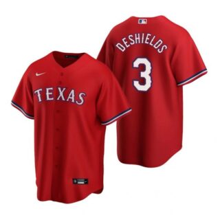 Men's Delino Deshields Texas Rangers Cool Base Jersey Red Red
