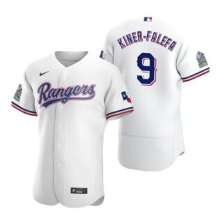 Men's Isiah Kiner Falefa Texas Rangers Flex Base Jersey Light Blue White