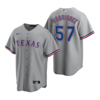 Men's Joely Rodriguez Texas Rangers Cool Base Jersey Light Blue Gray