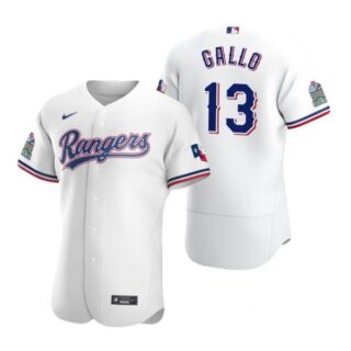 Men's Joey Gallo Texas Rangers Flex Base Jersey Black Holographic White