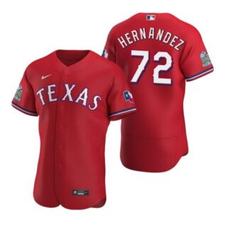 Men's Jonathan Hernandez Texas Rangers Flex Base Jersey Scarlet Scarlet