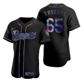 Men's Leody Taveras Texas Rangers Flex Base Jersey White Black Holographic