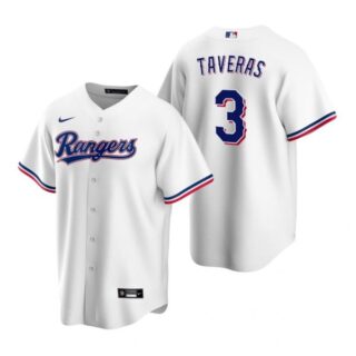Men's Leody Taveras Texas Rangers Cool Base Jersey White White