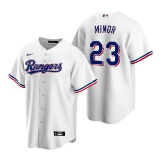 Men's Mike Minor Texas Rangers Cool Base Jersey Gray White