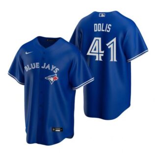 Men's Rafael Dolis Toronto Blue Jays Cool Base Jersey Powder Blue Royal
