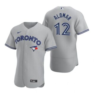 Men's Roberto Alomar Toronto Blue Jays Flex Base Jersey Powder Blue Gray