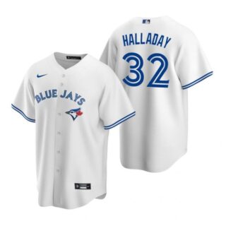 Men's Roy Halladay Toronto Blue Jays Cool Base Jersey Powder Blue White