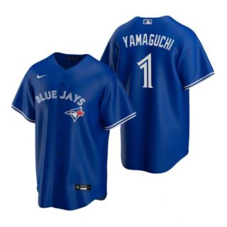 Men's Shun Yamaguchi Toronto Blue Jays Cool Base Jersey Powder Blue Royal