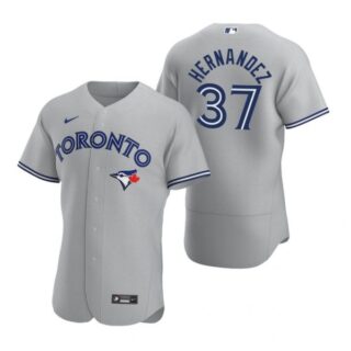 Men's Teoscar Hernandez Toronto Blue Jays Flex Base Jersey White Golden Gray