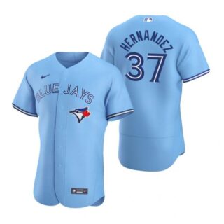 Men's Teoscar Hernandez Toronto Blue Jays Flex Base Jersey White Golden Powder Blue