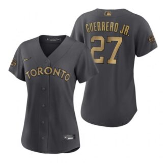 Women's Vladimir Guerrero Jr. Toronto Blue Jays 2022 MLB All-Star Game Charcoal Black Stitched Jersey
