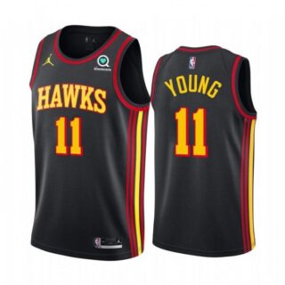 Men's Trae Young Atlanta Hawks Basketball Jersey Black