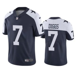 Men's #7 Trevon Diggs Dallas Cowboys Navy Alternate Vapor Limited Jersey Stitched