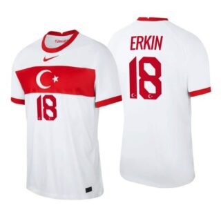 Men's Caner Erkin Turkey National White Home Jersey