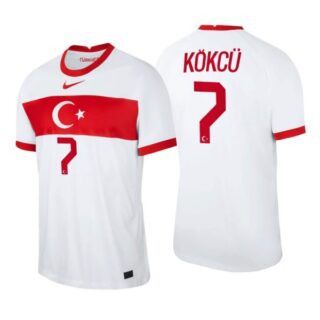 Men's Orkun Kokcu Turkey National White Home Jersey