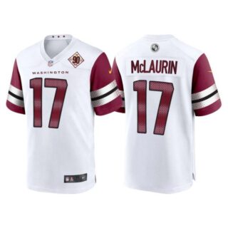 Men's Washington Commanders Terry Mclaurin 90th Anniversary Patch White Jerseys