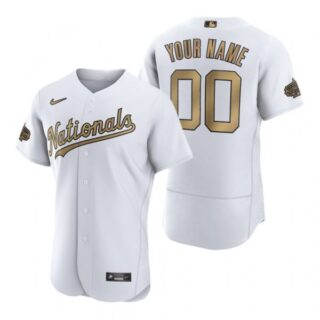 Men's Flex Base Custom Washington Nationals 2022 MLB All-Star Game White Stitched Jersey