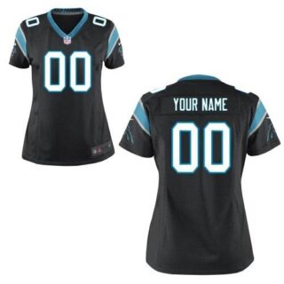 women's carolina panthers customized game team black jerseys