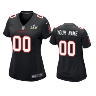 Women Custom Tampa Bay Buccaneers Black Bound Game Jersey Stitched