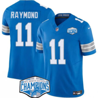 Men's Detroit Lions #11 Kalif Raymond Blue 2024 NFC North Champions F.U.S.E. Vapor Limited Stitched Jersey