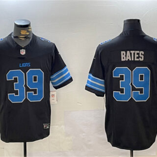 Men's Detroit Lions #39 Jake Bates Black 2024 F.U.S.E. 2nd Alternate Vapor Limited Stitched Jersey