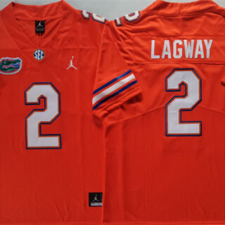 Men's Florida Gators #2 DJ Lagway Orange Stitched Jersey