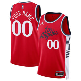 Men's Los Angeles Clippers Active Player Custom Red 2024 25 Statement Edition Stitched Jersey