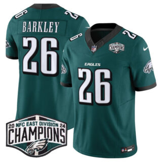 Men's Philadelphia Eagles #26 Saquon Barkley Green 2024 New NFC East Champions F.U.S.E. Vapor Untouchable Limited Stitched Football Jersey