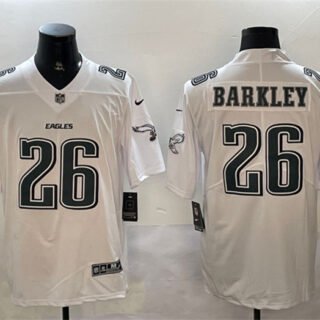 Men's Philadelphia Eagles #26 Saquon Barkley White Fashion Vapor Untouchable Limited Stitched Football Jersey