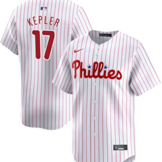 Men's Philadelphia Phillies #17 Max Kepler White 2024 Home Limited Stitched Jersey