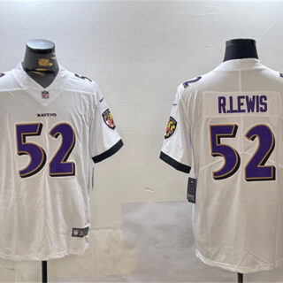 Men's Baltimore Ravens #52 Ray Lewis White Vapor Untouchable Limited Football Jersey