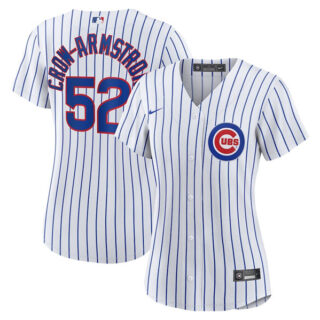 Women's Chicago Cubs #52 Pete Crow-Armstrong White Stitched Baseball Jersey(Run Small)
