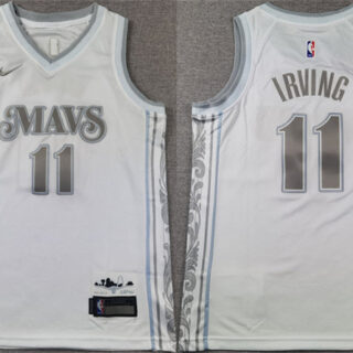 Youth Dallas Mavericks #11 Kyrie Irving White 2024 City Edition Stitched Basketball Jersey