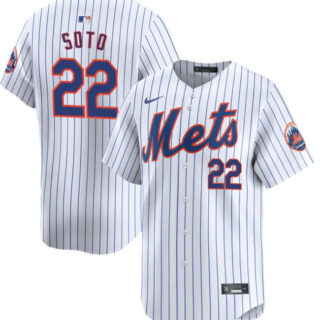Youth New York Mets #22 Juan Soto White 2024 Home Limited Stitched Baseball Jersey