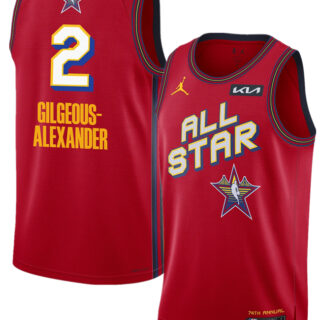 Men's 2025 All-Star #2 Shai Gilgeous-Alexander Red Stitched Basketball Jersey