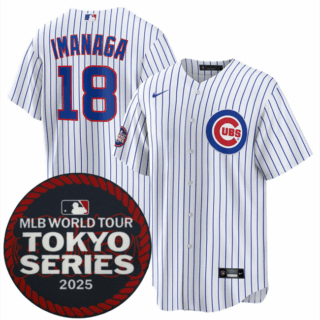 Men's Chicago Cubs #18 Shota Imanaga White 2025 World Tour Tokyo Series Home Stitched Baseball Jersey